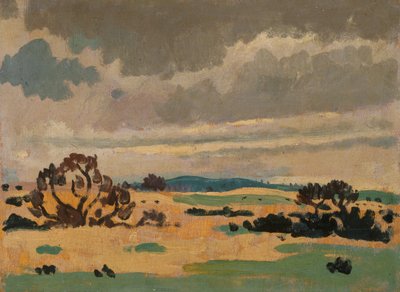 Francouzská krajina (olej na desce) od James Dickson Innes