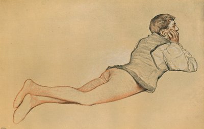 Boccaccio: Úvodní scéna v Decamerone Decameron, c1900 od James Dromgole Linton
