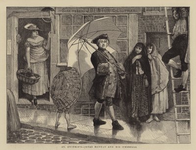 St Swithin, Jonas Hanway a jeho deštník od James Dromgole Linton