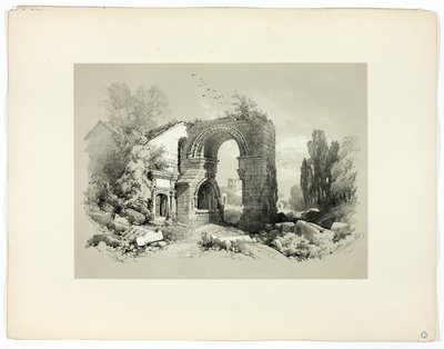 Aliscamps, W. Arles, z Malebných výběrů od James Duffield Harding