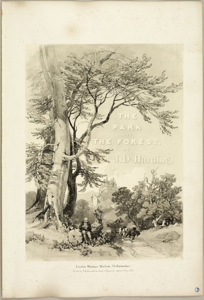Buk a dub (Frontispiece), z The Park and the Forest od James Duffield Harding