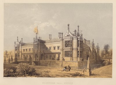 Helmingham Hall, Suffolk (akvatinta) od James Duffield Harding
