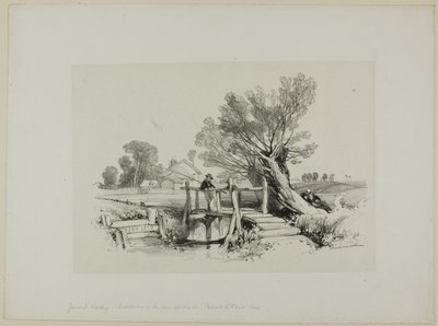 Krajina s chlapec rybaření od James Duffield Harding