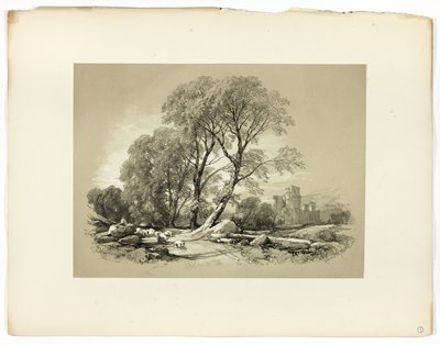 Hrad Leicester, z Malebných výběrů od James Duffield Harding