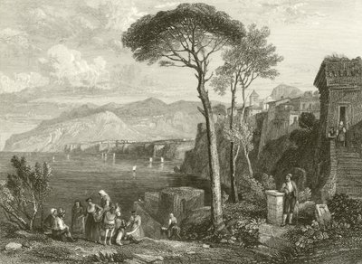 Rovina a záliv Sorrento, Itálie od James Duffield Harding