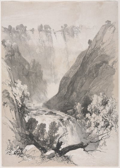 Skici doma a v zahraničí: Falls of Terni, 1830. od James Duffield Harding