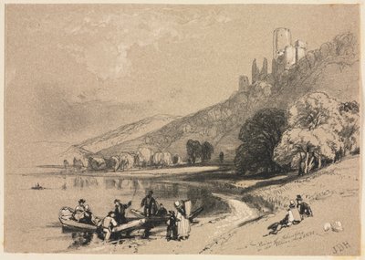 Skici doma a v zahraničí: Ruiny Schonbergu na Rýně, 1834. od James Duffield Harding