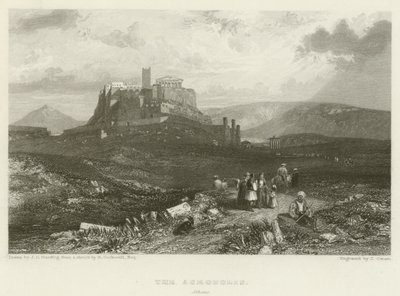 Akropole, Atény od James Duffield Harding