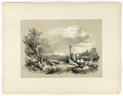 Hrad Tynemouth, z Malebných výběrů od James Duffield Harding