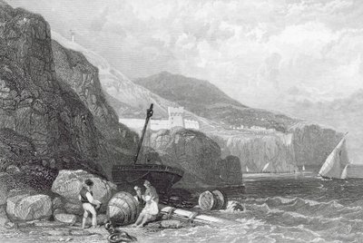 Vico, Neapolský záliv, Itálie (rytina) od James Duffield Harding