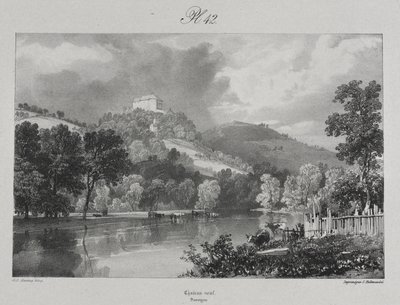 Malebné a romantické cesty starou Francií. Auvergne: Château Neuf od James Duffield Harding