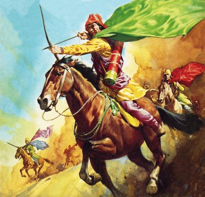 Parthský válečník v bitvě u Karrh v roce 53 př. n. l. od James Edwin McConnell