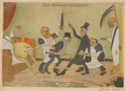 Špatní lékaři od James Ensor