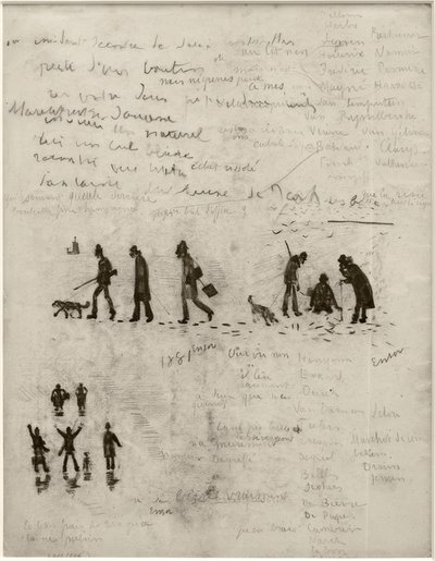Příběh beze slov (lovci v zimě) od James Sidney Ensor