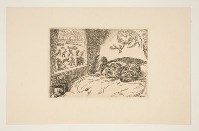 La paresse (Sloth), z portfolia Les p?ch?s capitaux (Smrtelné hříchy) od James Ensor