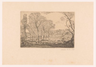 Krajina s topoly u vody La mare aux peupliers od James Ensor
