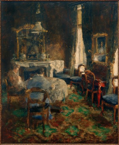 Buržoazní salon od James Sidney Ensor