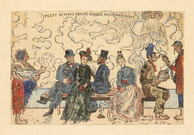 Mor dole, mor nahoře, mor všude (znečištění pod, znečištění nahoře, znečištění všude) od James Ensor