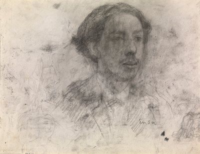 Autoportrét (konte na papíře) od James Ensor