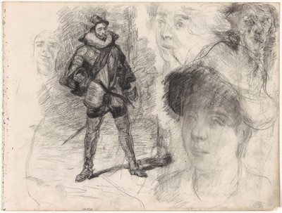Španělský voják a čtyři tváře od James Ensor