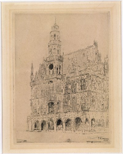 Radnice v Oudenaarde od James Ensor