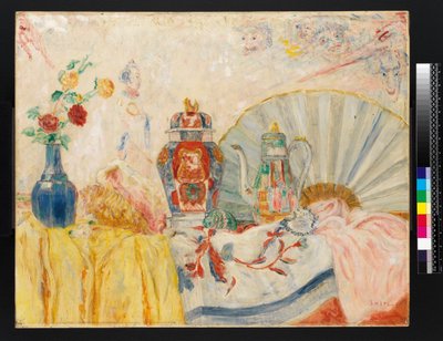 Zátiší s čínskou keramikou od James Ensor