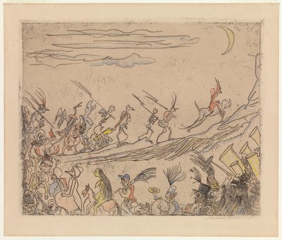 Pekelný korzár, asi 1887 (lept) od James Ensor