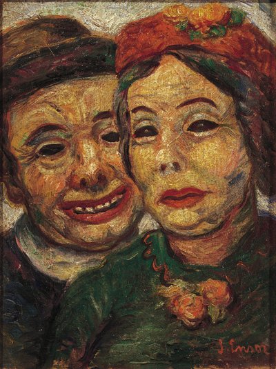 Maskovaný pár od James Ensor