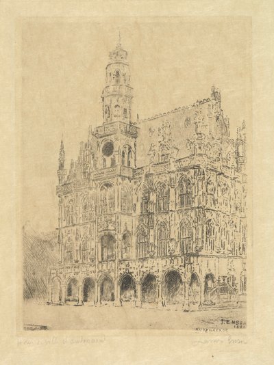 Radnice v Oudenaarde od James Ensor