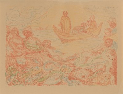 XIII. Zázračný úlovek ryb (z: Scény ze života Krista) od James Ensor