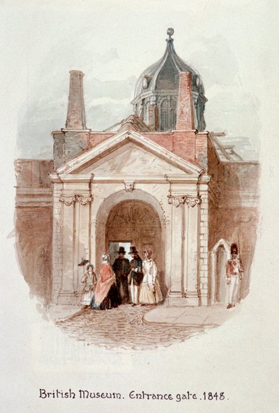 Britské muzeum, vstupní brána, 1848 od James Findlay