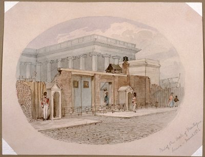 Montague House zeď, Britské muzeum, Londýn, 1852 od James Findlay