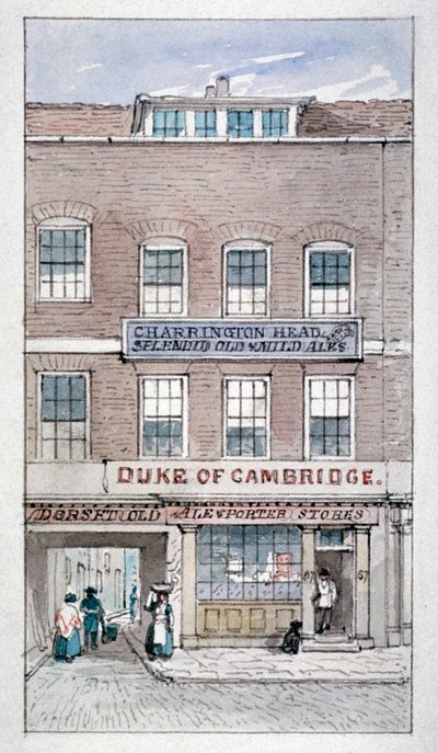 Pohled na tavernu vévody z Cambridge, Shoe Lane, City of London, c1840. od James Findlay
