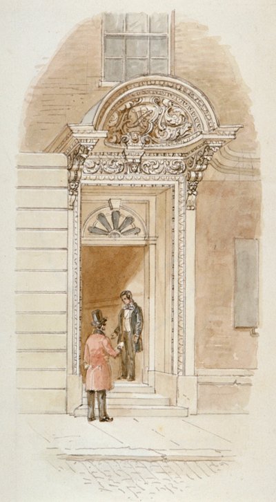 Pohled na dveře č. 4 Mincing Lane, City of London, 1840 od James Findlay