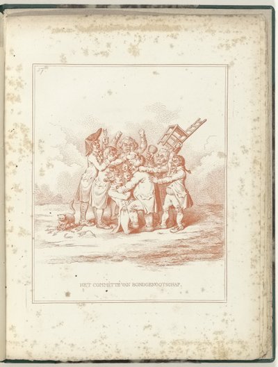 Výbor Aliance, 1795 Výbor aliance (název předmětu) Hollandia Regenerata (název série) od James Gillray (possibly)