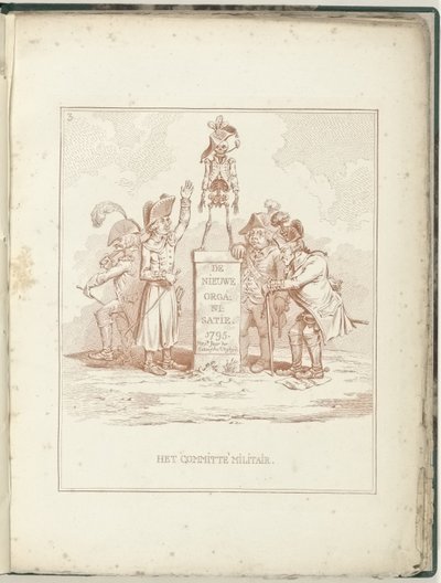 Výbor pro vojenské záležitosti, 1795 Vojenský výbor (název o objektu) Hollandia Regenerata (název série) od James Gillray (possibly)
