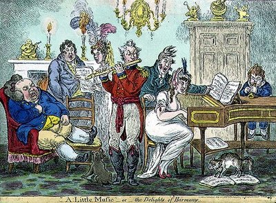 Hospoda "Trocha hudby aneb slasti harmonie". od Hannah Humphrey od James Gillray
