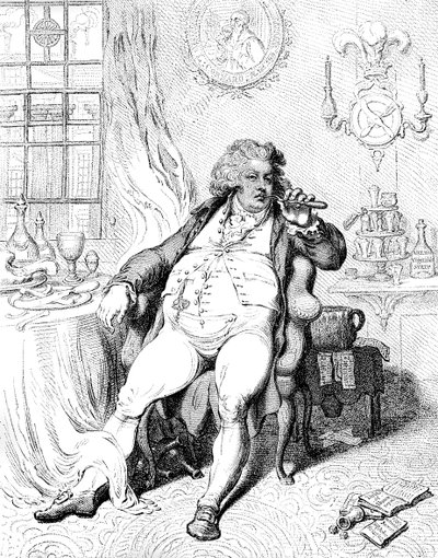 Voluptuary Under the Horrors of Digestion, 1792. od James Gillray