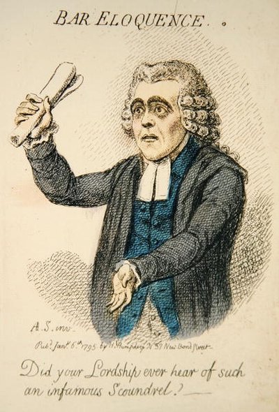 Bar Eloquence, publikovala Hannah Humphrey v roce 1795 (ručně kolorovaná rytina) (detail 191281) od James Gillray