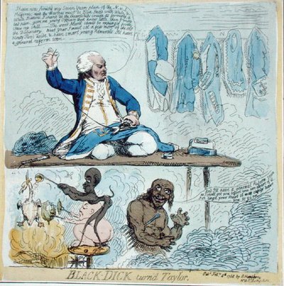 Black-Dick otočil Taylor od James Gillray
