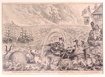 British Tars Tažení dánské flotily do přístavu, 1807 od James Gillray