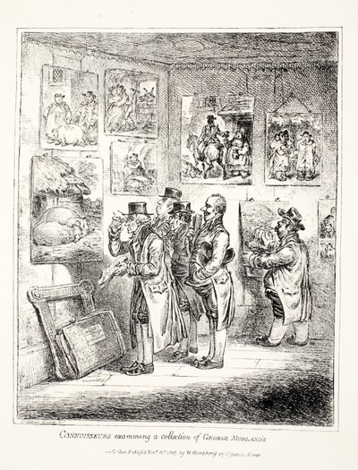 Znalci zkoumající sbírku George Morlanda, 1807 od James Gillray
