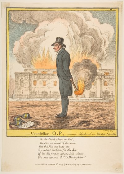 Rádce O.P.-Obránce našich divadelních svobod, 5. prosince 1809. od James Gillray