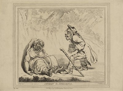 Cymon a Ifigenie, zveřejněno 2. května od James Gillray