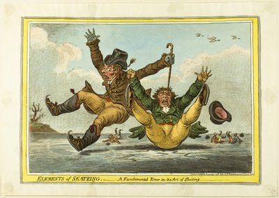 Prvky bruslení: Zásadní chyba v umění skatingu od James Gillray
