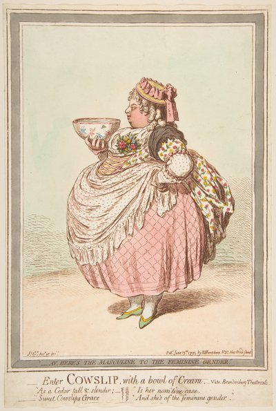 Vstupte do Cowslip s Bowl of Cream. - vide Braniborská divadla, 13. června 1795. od James Gillray
