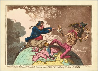 Boj o hnojiště - aneb - Jack Tar usazuje Buonaparta od James Gillray