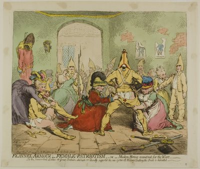 Flanelová zbroj; Ženský patriotismus od James Gillray