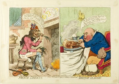 Francouzská svoboda, britské otroctví od James Gillray