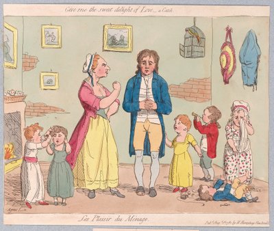Dej mi sladké potěšení z lásky, úlovek, hospoda. 1781 (ručně kolorovaná rytina) od James Gillray